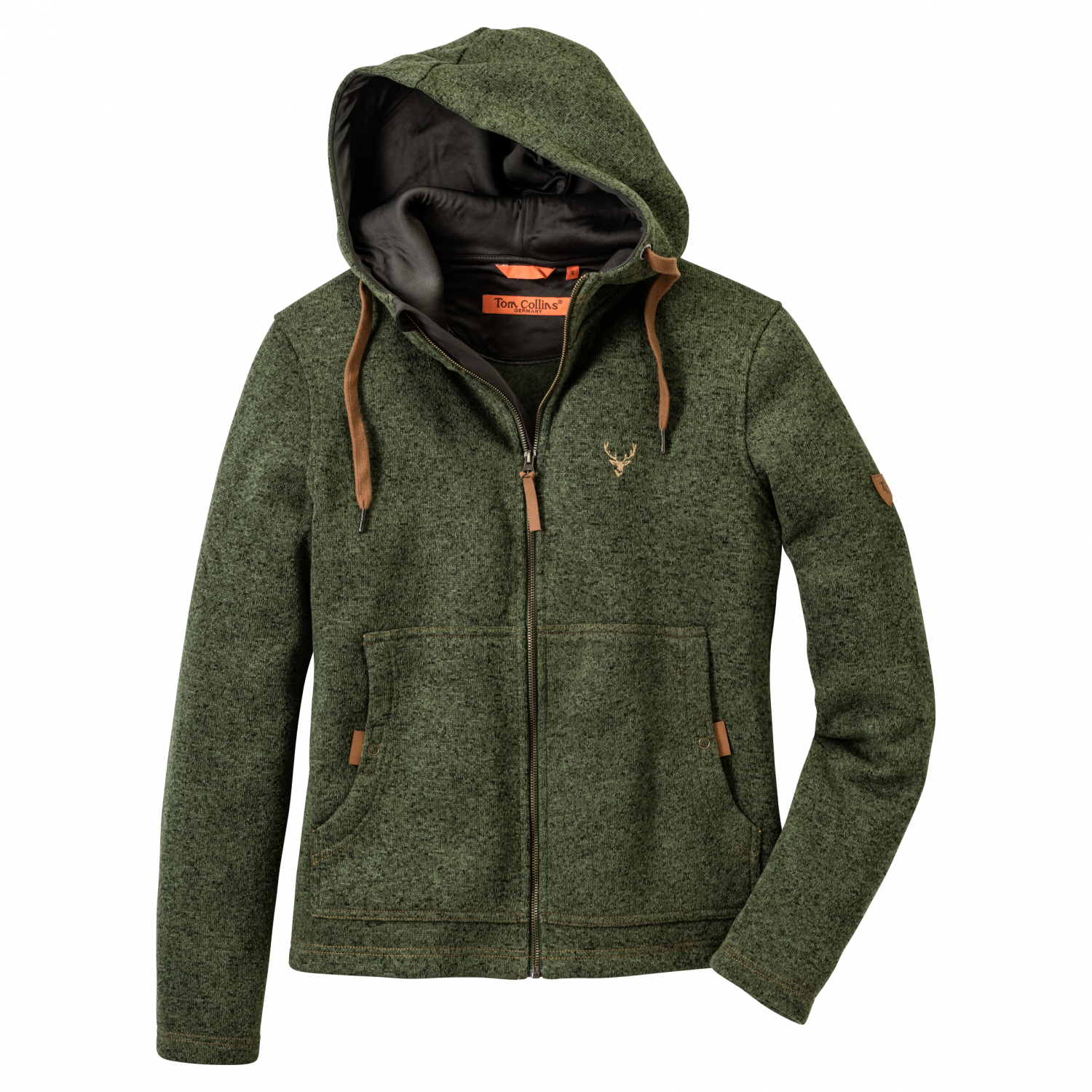 OS Trachten Adisur Strickfleece Jacke Damen (Trachtengrün) 