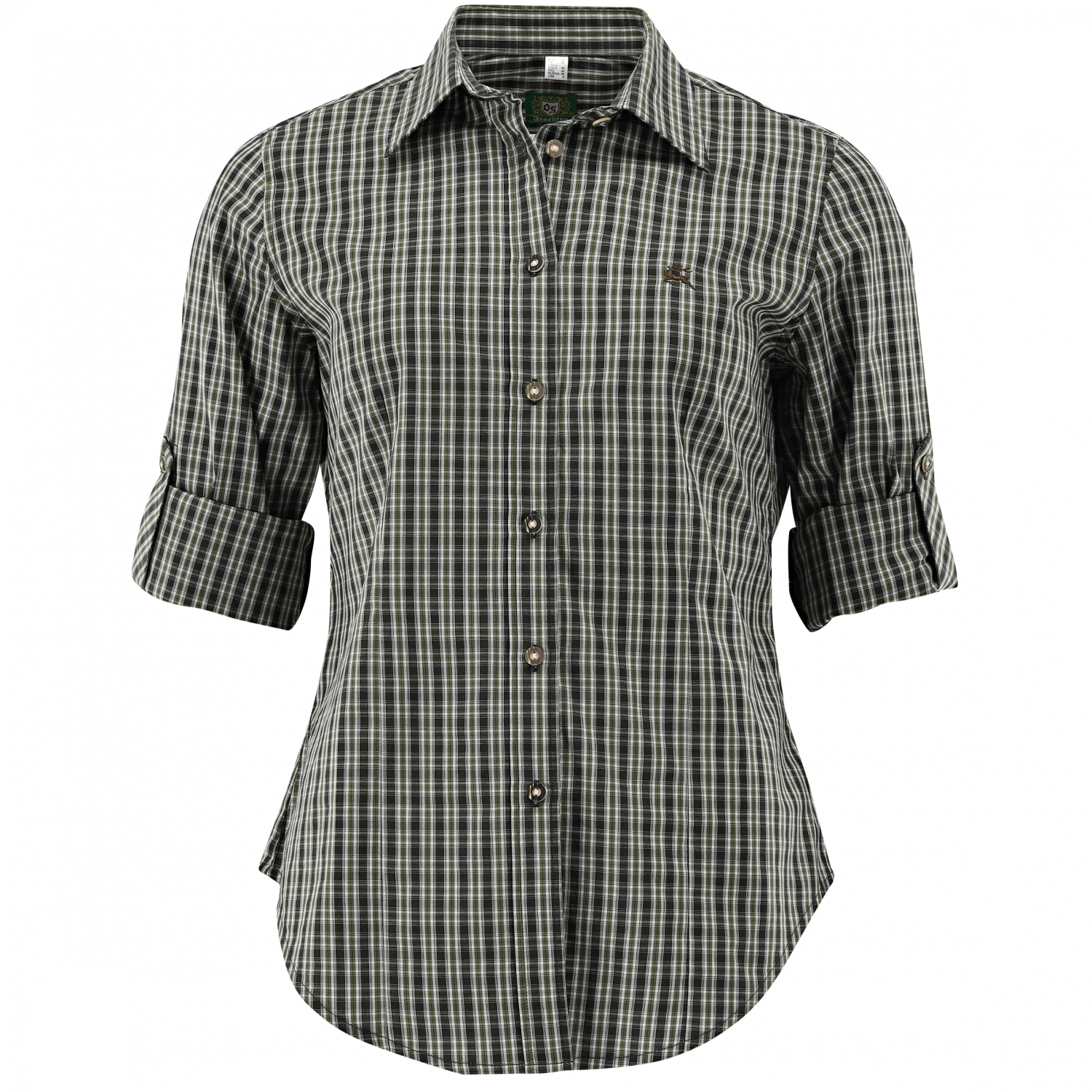 OS Trachten Bluse 1/1 Arm Damen (Oliv) 