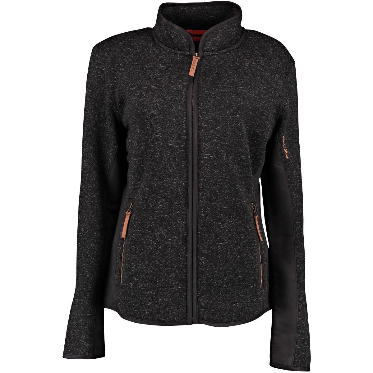 OS Trachten Damen Detit Strickfleece Jacke Damen (Anthrazit) 