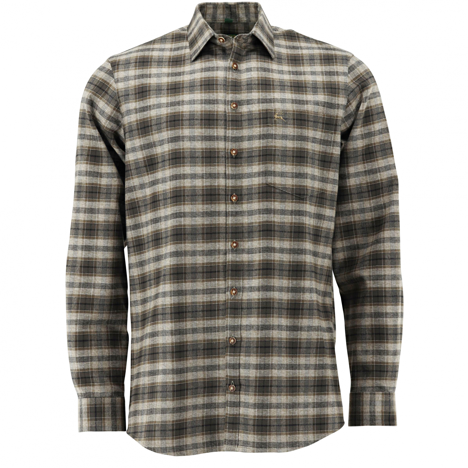 OS Trachten Gliru Hemd 1/1 Arm Regular Fit Herren (Oliv) 