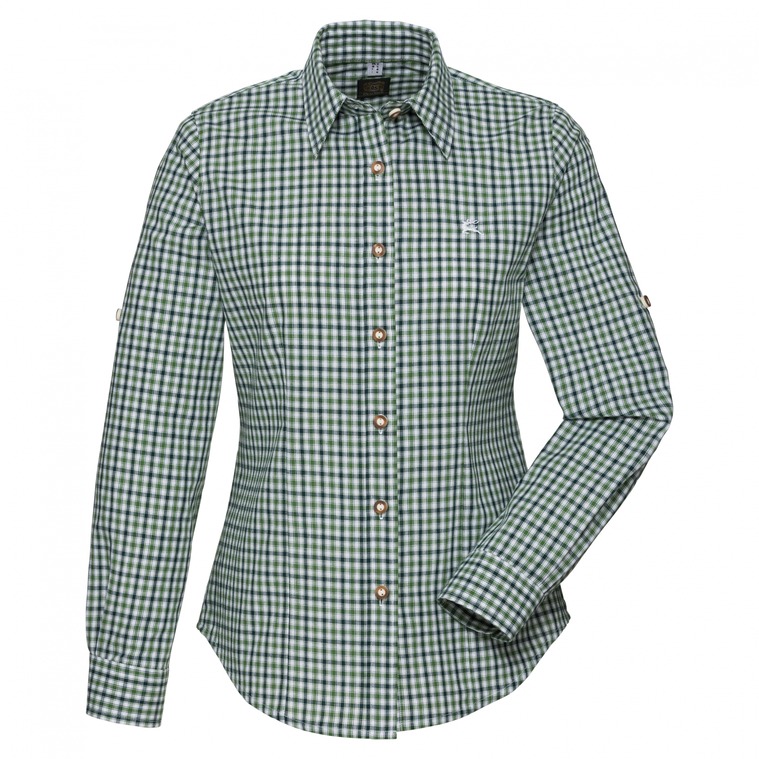 OS Trachten Grovo Bluse 1/1 Arm Damen (Dunkelgrün) 