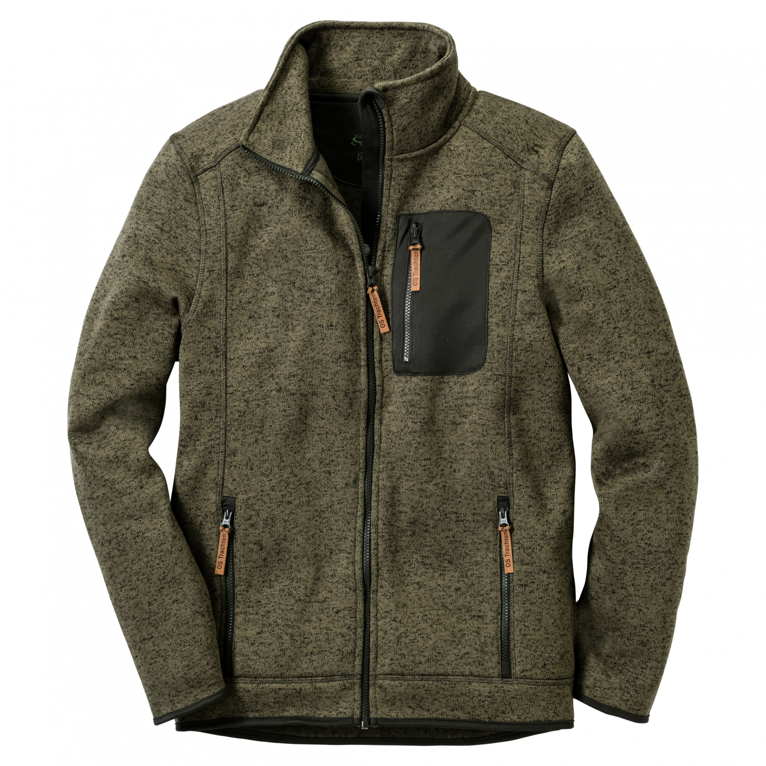 OS Trachten Nucku Strickfleecejacke Herren (Oliv) 