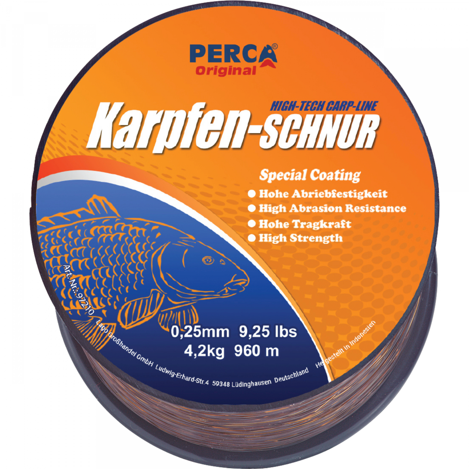Perca Original Karpfenschnur (braun) 
