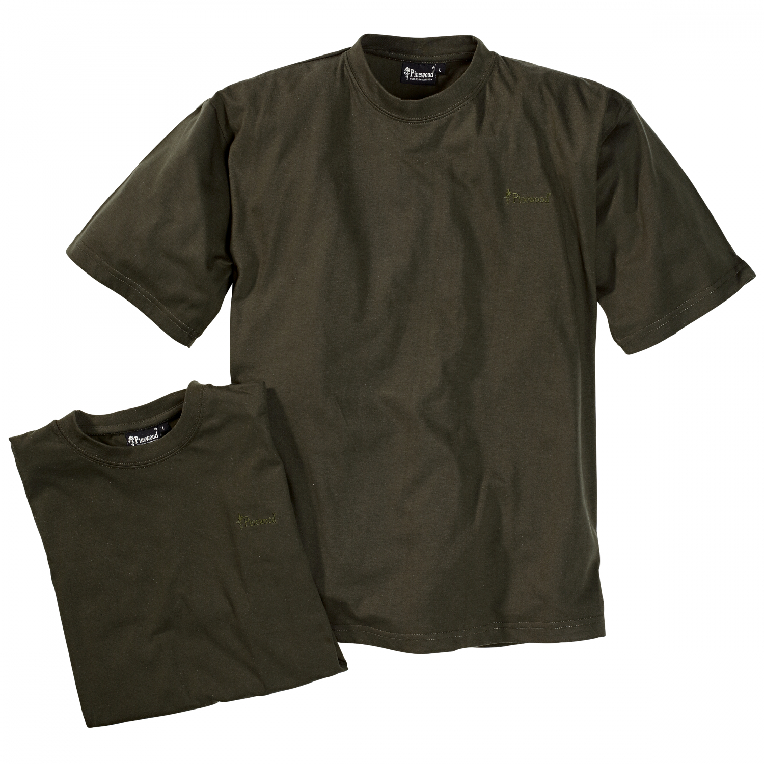 Pinewood 2er-Set: T-Shirts Herren (Green) 