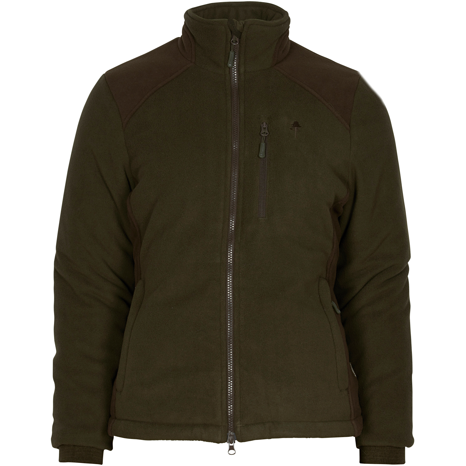 Pinewood Harriette Padded Fleece Jacket Damen (Green/Suede Brown) 