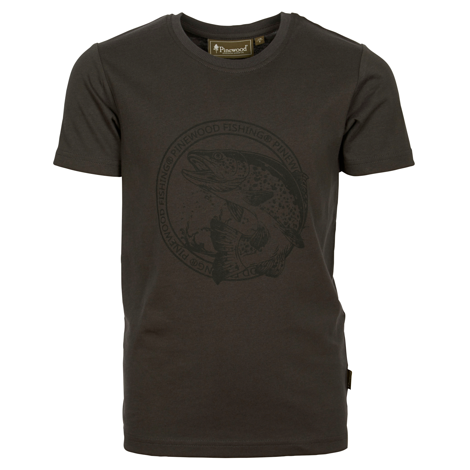 Pinewood Salmon Fish T-Shirt Kinder (D.Anthracite) 