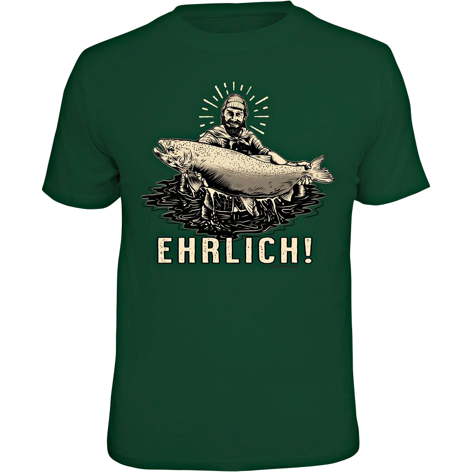 Rahmenlos "Guter Fang - Ehrlich" T-Shirt Unisex (Grün) 