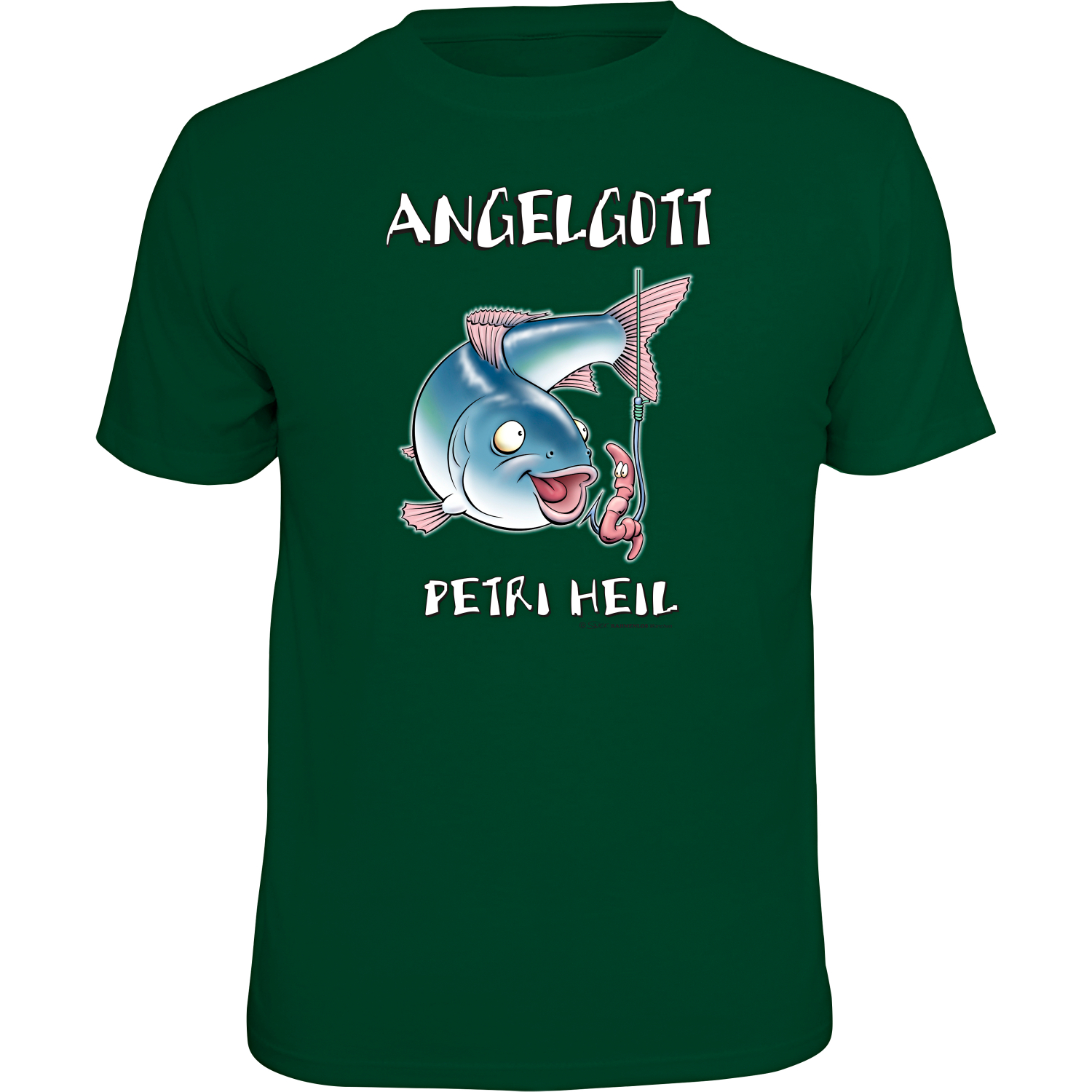 Rahmenlos Herren T-Shirt "Angelgott - Petri Heil" 
