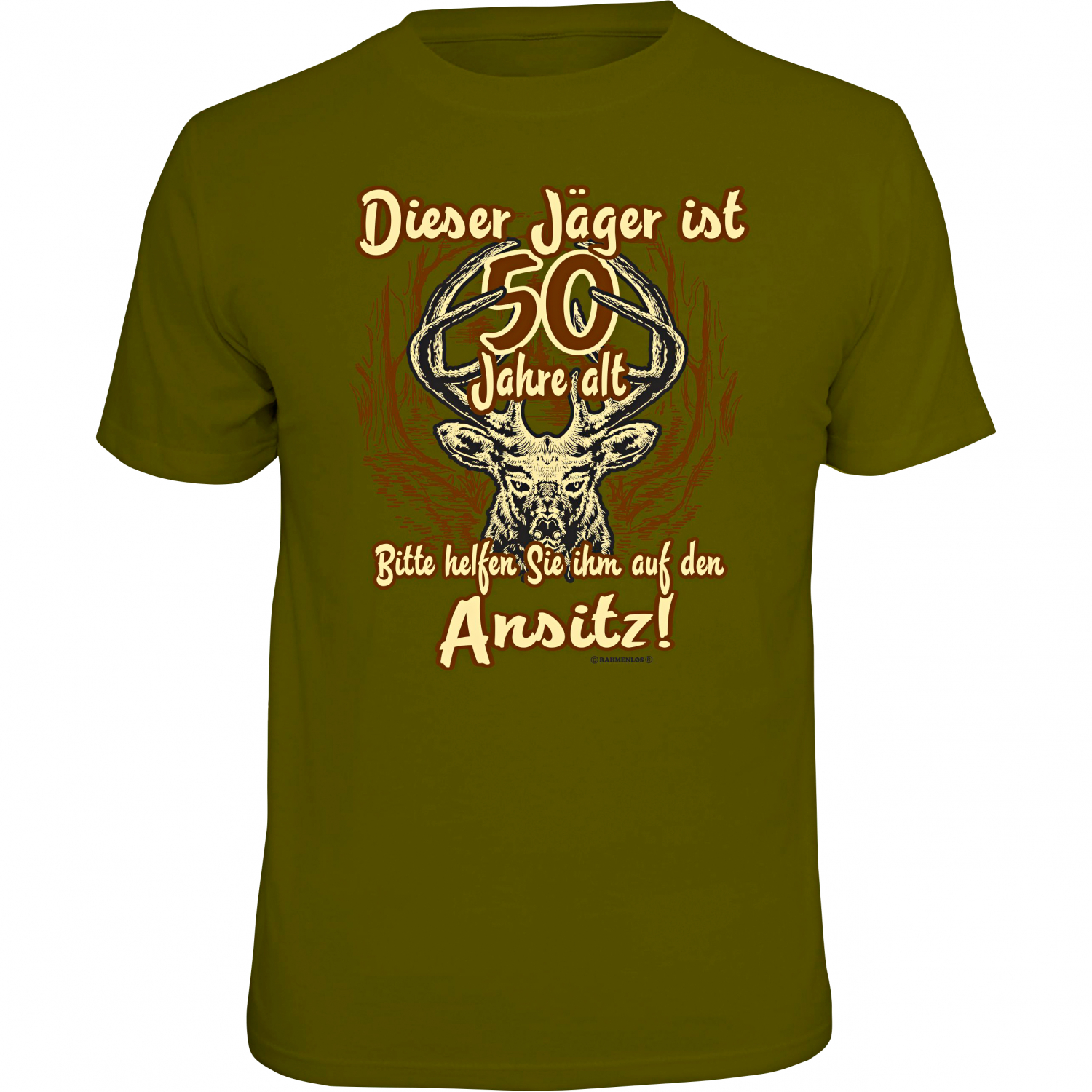 Rahmenlos Herren T-Shirt "Dieser Jäger ist 50 Jahre" 