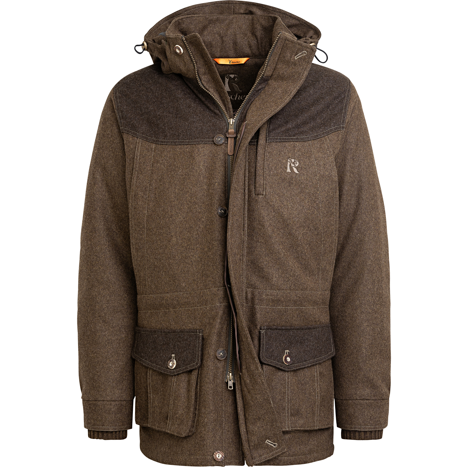 Rascher Lodenjacke mit Kapuze" Prestige" Herren (Braun) 