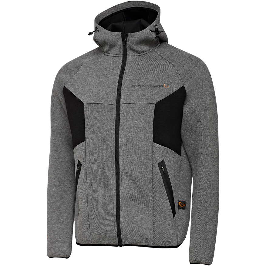 Savage Gear Tec-Foam Zip Hoodie Herren (Dark Grey Melange) 