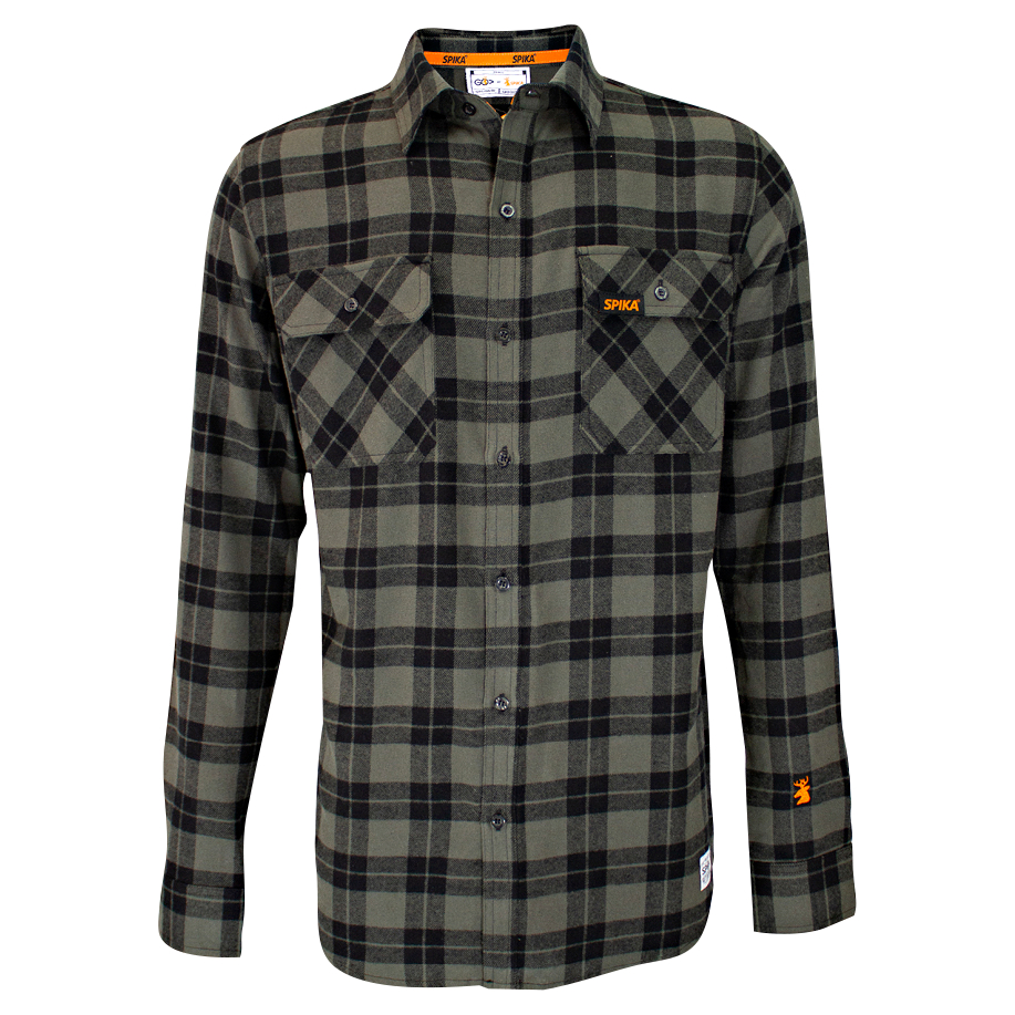 Spika GO Casual Check Shirt Herren (Olive) 