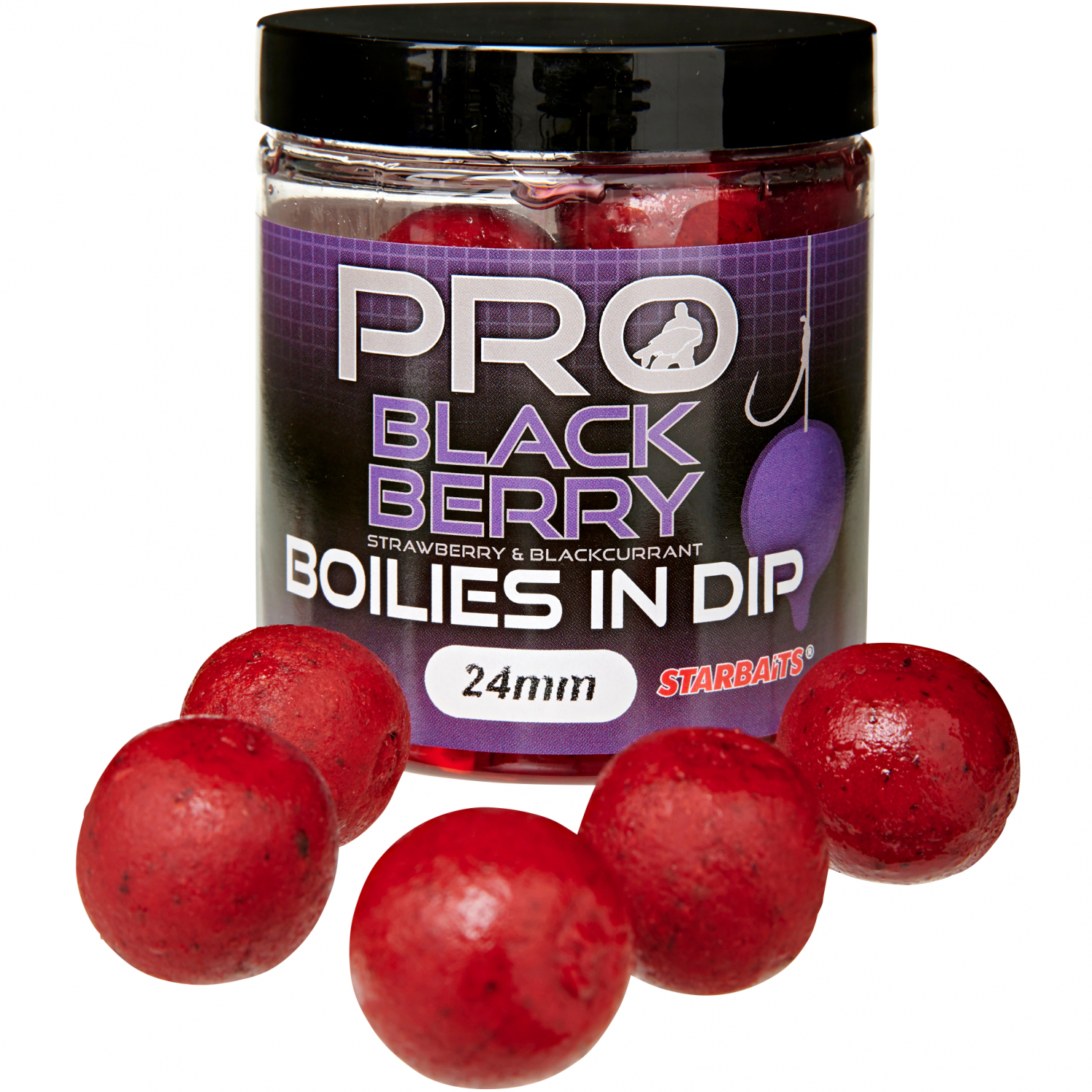 Starbaits Pro Boilies in Dip (Black Berry) 