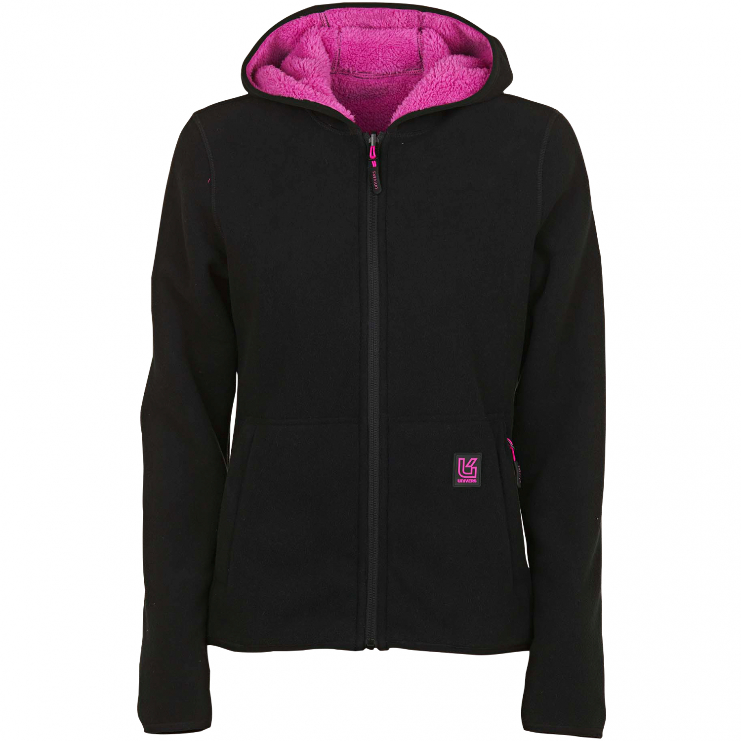 Univers Dubbed Reversible Fleece Jacket Damen (Schwarz/Pink) 