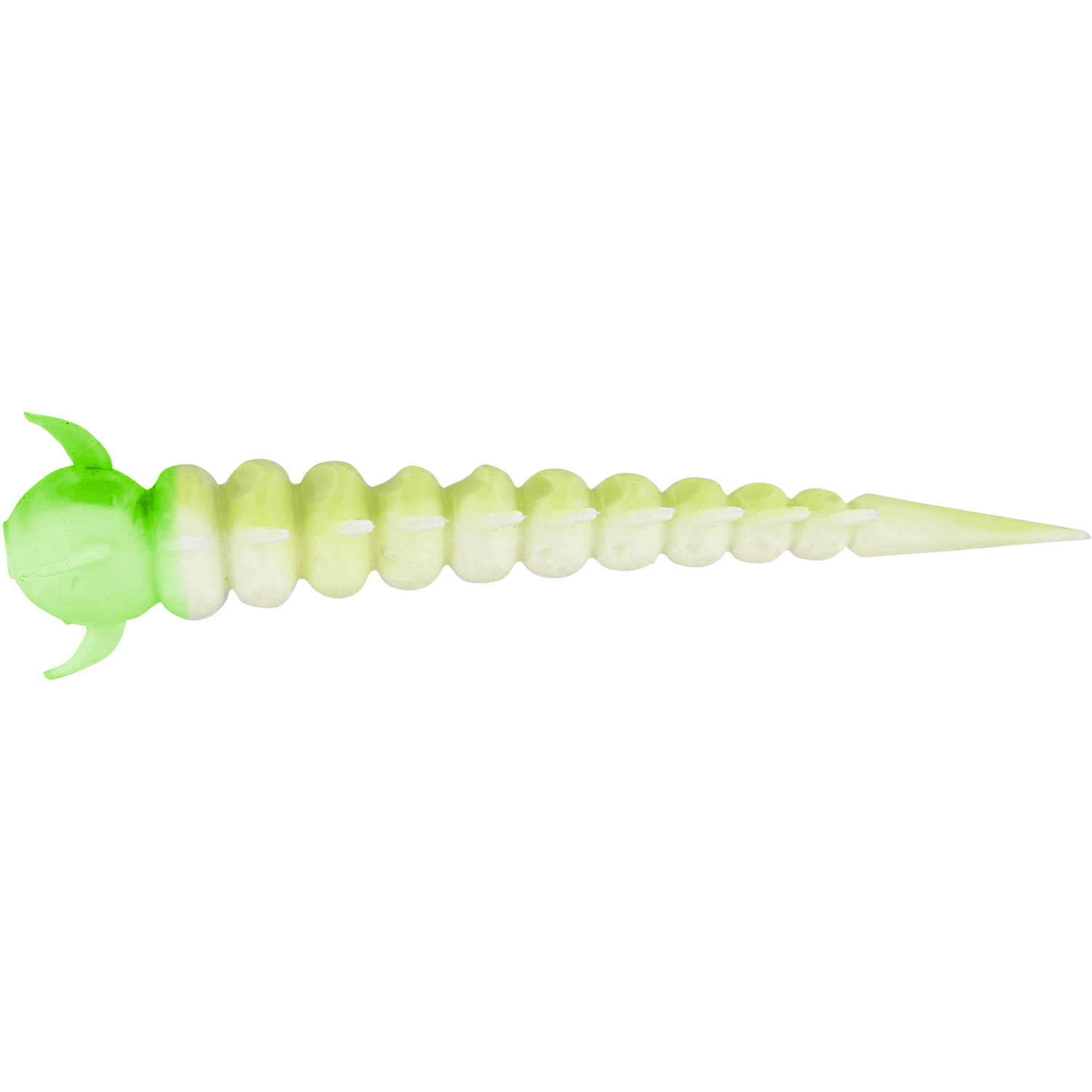 Westin Greedy Worm (White/Chartreuse) 