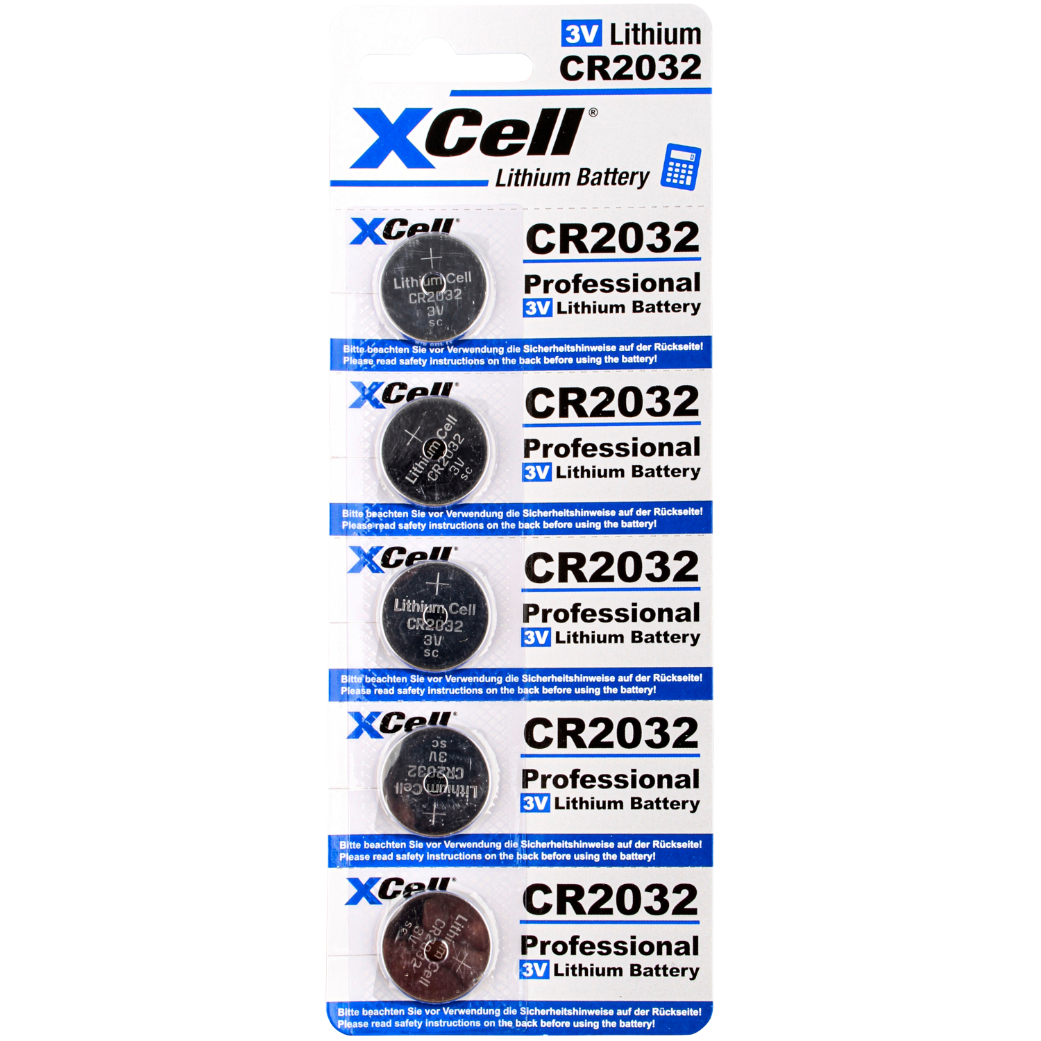 XCell Lithium Knopfzellen Batterien 3 V (CR2032) 