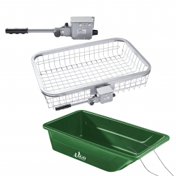 Als Set Heckträger-Korb + Anhängerkupplung-Schnellverschluss + Wildwanne Hunter Pro