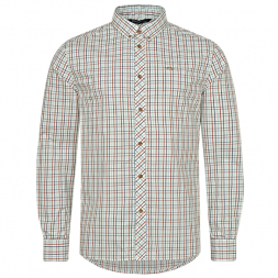  Herren Hemd Tristan 22 Bordeaux/Blau Kariert