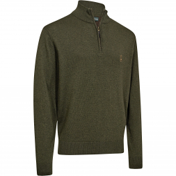  Herren Halfzip Strickpullover Harrington (Oliv)