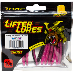 FTM Lifter Lures Wurmy, Hot Pink/Black 