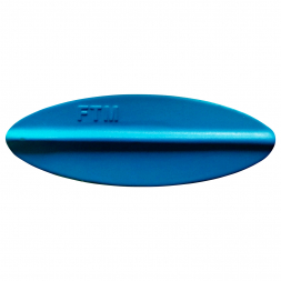 FTM Trout Spoon Fishing Tackle Max Omura Inline (Blau/Gelb UV) 