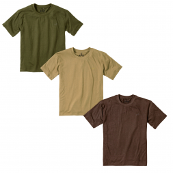  3er Set: T-Shirts Herren (Oliv/Beige/Braun)