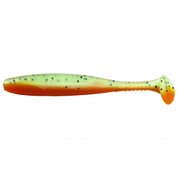 Kogha Gummifisch Räuberfänger Ribbed Tail (Gelb/Orange/Glitter)