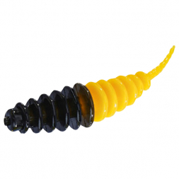 Kogha Gummiköder Räuberfänger Troutworm (schwarz / gelb)