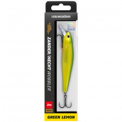  Zander/Hecht-Wobbler (Green Lemon)