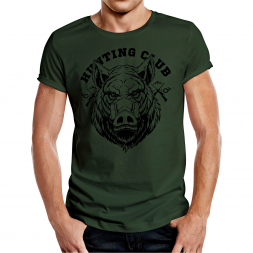 Rahmenlos Herren T-Shirt "Hunting Club" Wildschwein