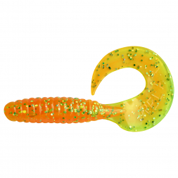 ShadXperts Twister 4" (Orange Glitter/Fluogrün Glitter) 