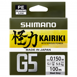 Shimano Angelschnur Kairiki G5 (100m, steel grey)