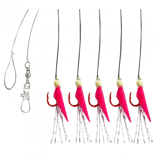 Aquantic Real Skin Vorfach Rig 5 (Pink) 