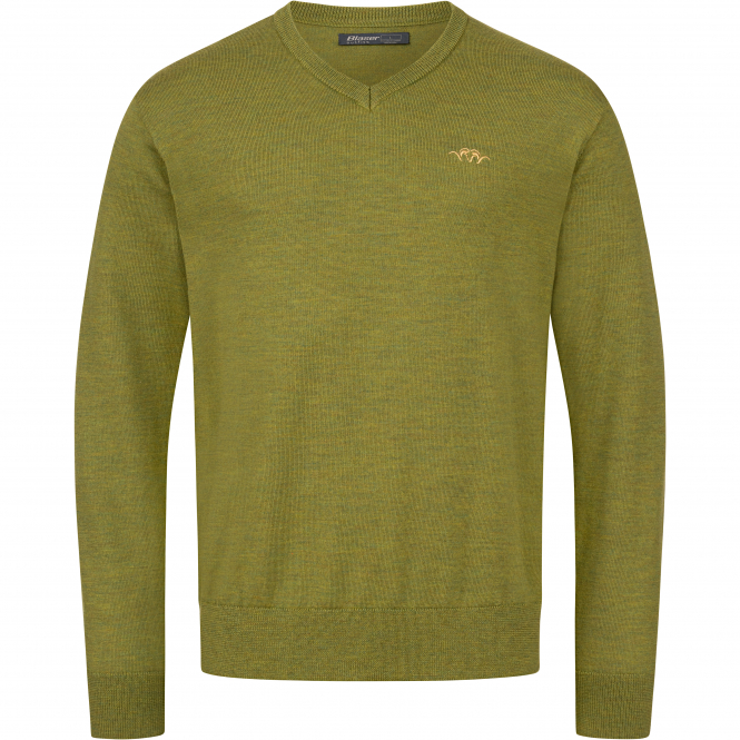 Blaser V-Neck Merino Sweater Herren (Vivid Grün) 