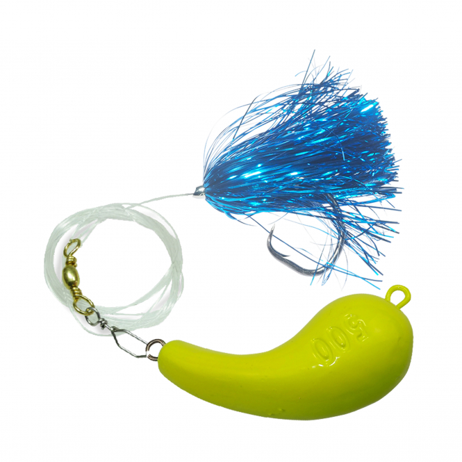 Eisele Heilbuttvorfach mit Shirt Circle XXL (blau/gelb) 