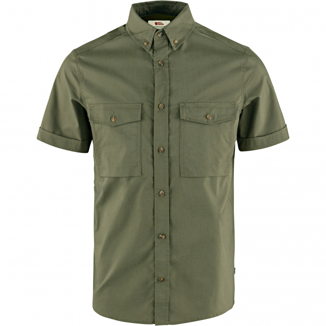 Fjällräven Övik Air Stretch SS Shirt M Herren (	Laurel Green) 