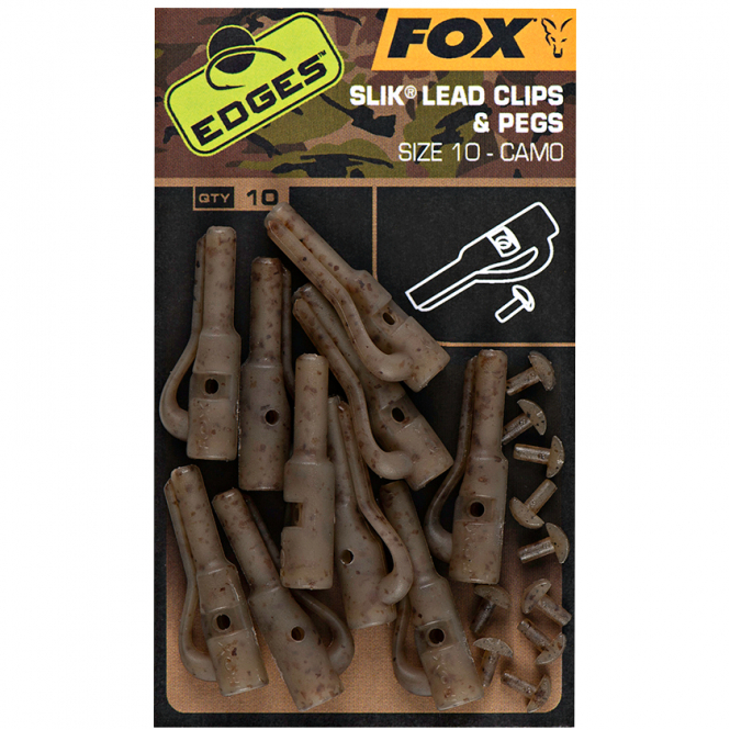 Fox EDGES™ Camo Slik Lead Clip & Pegs (Size 10) 