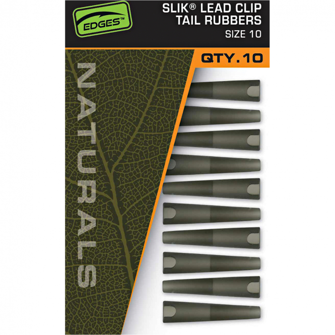 Fox EDGES™ Naturals Slik Lead Clip Tail Rubber - Size 10 