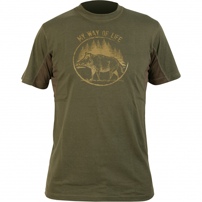 Hart Branded Sanglier T-Shirt Herren (Dunkeloliv) 