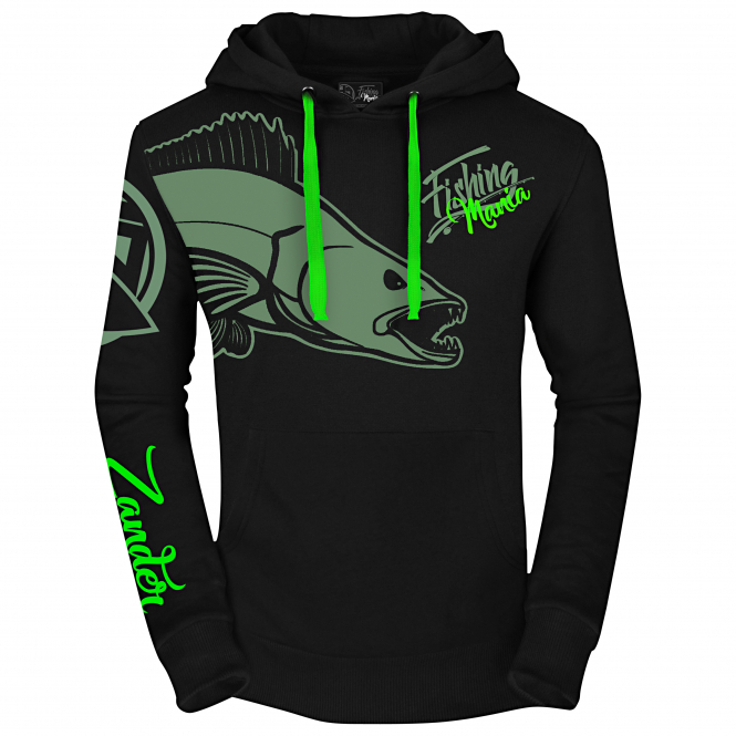 Hotspot Fishing Mania Zander Hoodie Herren (Black) 