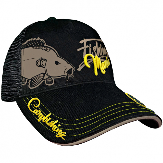 Hotspot Unisex Carpfishing Mania Cap Unisex (Black) 