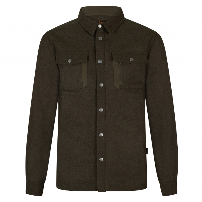 Il Lago Lodenhemd Forest Core Herren (Oliv/Braun) 