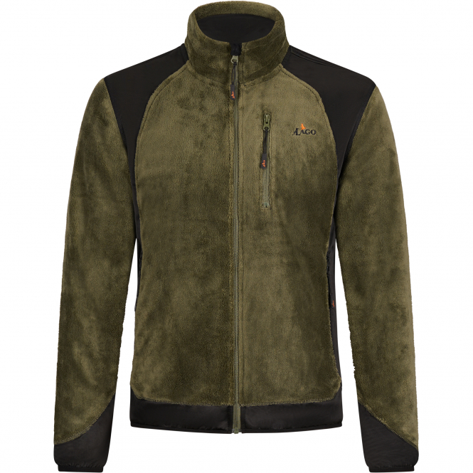 il Lago Prestige Fleecejacke Herren (Oliv/Schwarz) 