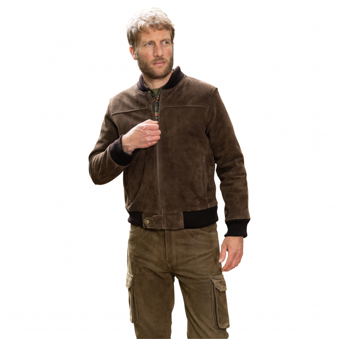 il Lago Prestige Lederjacke Houston Herren (Braun) 