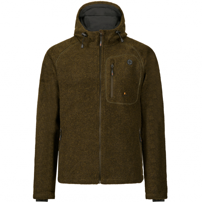 il Lago Prestige Lodenfleece-Jacke Geo Pro Membran Herren (Oliv) 