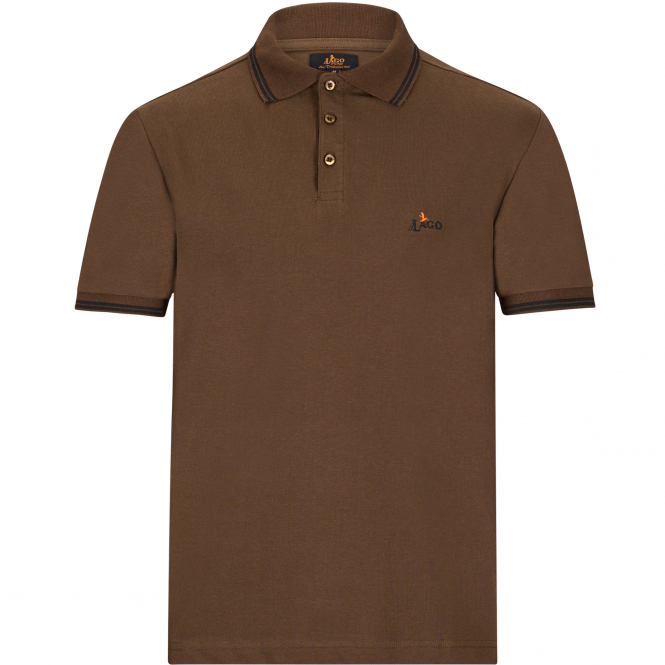 il Lago Prestige Poloshirt Pique Herren (Braun) 