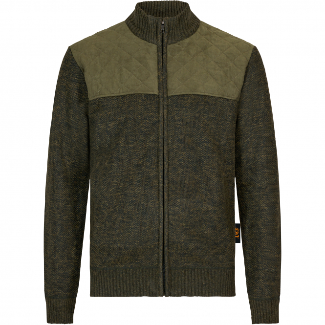 Il Lago Strickfleecejacke Alpenblick Herren (Oliv) 