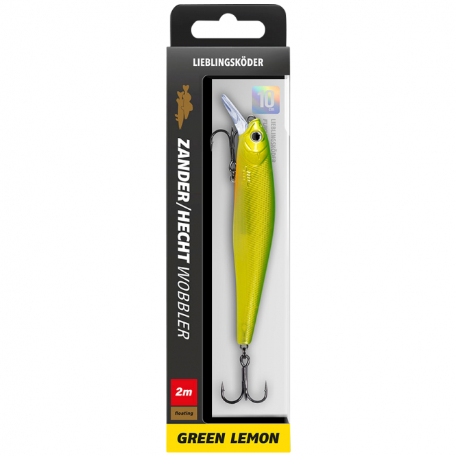 Lieblingsköder Zander/Hecht-Wobbler (Green Lemon) 