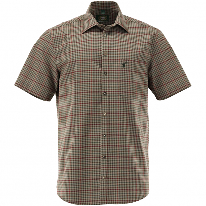 OS Trachten Hemd 1/2 Arm Slim Fit Herren (Oliv) 