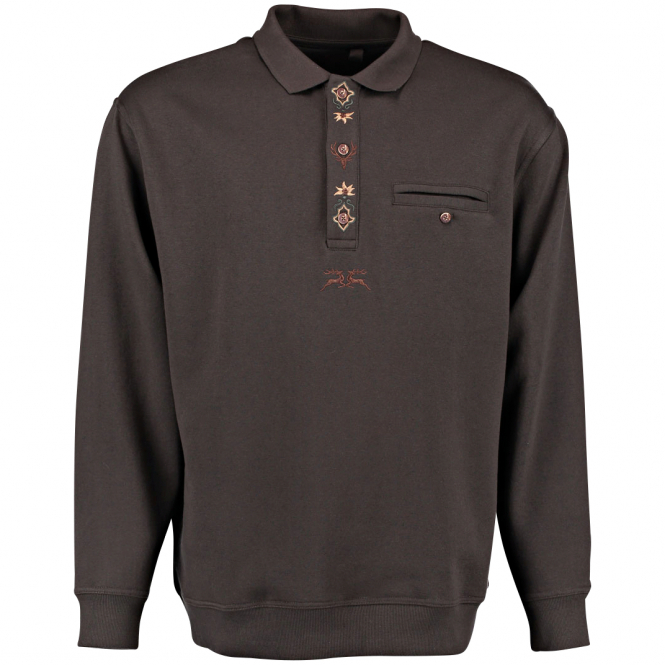 OS Trachten Shuro Sweatshirt 1/1 Arm Herren (Trachtengrün) 